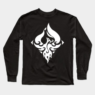 Genshin Impact Xiao Emblem - White Long Sleeve T-Shirt